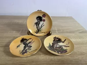 Vintage Binnie Downing Plates – Set of 3 Aboriginal Child Motif-Australian - Picture 1 of 8