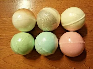 Premium Quality Natural LARGE FIZZY Spa BATH BOMBS Lot of 6 BATHING RELAXATION - Picture 1 of 1