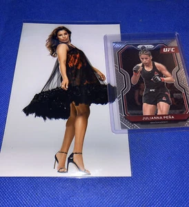 Juliana Pena UFC 2022 Panini Prizm Card & Sexy Fighter Photo Lot Champion - Picture 1 of 5