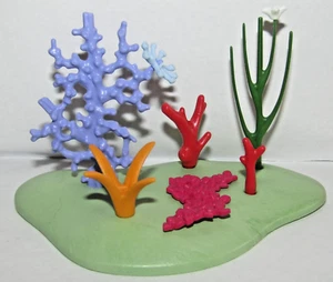 Playmobil Green Ocean Platform w/ pond, red / green seaweed & purple coral C30 - Picture 1 of 4