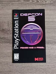 *Sin juego* Defcon 5 (Sony PlayStation 1 PS1) Solo manual de caja larga - Auténtico - Imagen 1 de 5