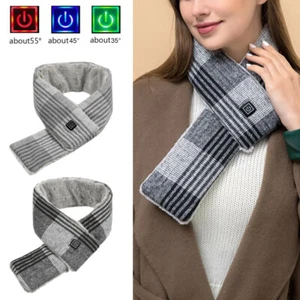 USB Mujeres Hombres Calefacción Bufanda Temperatura Bufanda Wrap Fleece Lavable Cuello Calentador - Imagen 1 de 29