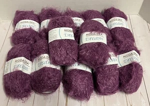 lot of 12 new skeins Moda Dea Dream yarn Plum 3503 - Picture 1 of 4
