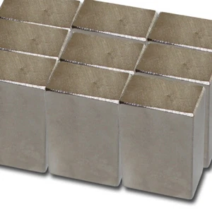 10 IMANES DE POTENCIA DE NEODIMIO FUERTES 40x25x15 mm NdFeB N40 BLOQUE DE SUJECIÓN 45 KG - Imagen 1 de 2