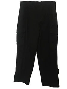 1 Pc David Taylor Men's Black Casual Cargo Pants Zip Button Size 38x29 - Picture 1 of 12