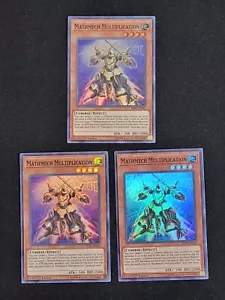 3 x YuGiOh Mathmech Moltiplicazione MYFI-EN005 Super Rara 1° Edizione LP - Foto 1 di 14