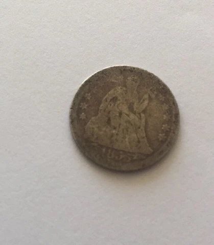 1855 Dime Seated Liberty 10c Coin Very Rare See Pictures Cover