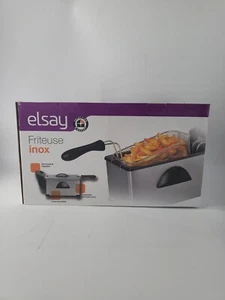 ELSAY inox Fritteuse 2000 Watt Edelstahl 3,2 Liter Neu - Bild 1 von 2