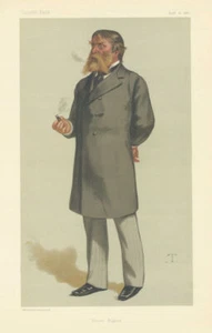 VANITY FAIR SPY CARTOON James Russell Lowell 'Hosea Biglow' Romantic poet 1880 - Picture 1 of 2