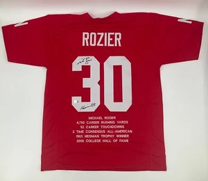 MIKE ROZIER NEBRASKA CORNHUSKERS AUTOGRAPHED STITCHED JERSEY BECKETT COA - Picture 1 of 3