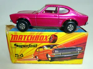 Matchbox Superfast n.o 54B Ford Capri caja lilametálica con ""Superfast"" excelente - Imagen 1 de 8