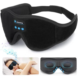Masque Yeux Stéréo Sans Fil Bluetooth 5.0 Casque Écouteur Sommeil Masque Musique 3D !! - Photo 1 sur 15