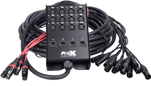 ProX XC-SB124XLR50 50 Ft. XLR Extension Box 12 XLR-F Send Inputs 4 XLR-M Return - Picture 1 of 3
