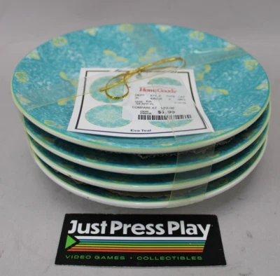 Conjunto de 4 pratos NOS 222 Fifth 6,25" pão, sobremesa, aperitivo Eva azul-petróleo novo com etiquetas - Imagem 1 de 4