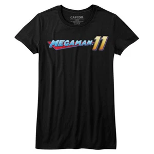 Mega Man 11 Big Letters Capcom Video Game Women's Fitted T Shirt  - Picture 1 of 3