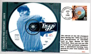 #3190H COMPACT DISCS CELEBRATE THE CENTURY STAMP FDC, TIGER WOODS, GOLFING - Picture 1 of 1