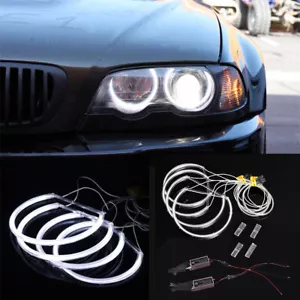 4X LED Angel Eyes Standlicht Ringe CCFL Scheinwerfer für BMW E46 Sedan 1995-2005 - Bild 1 von 11