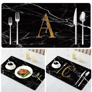 Leather Placemats Table Mats Place Mats Dinner Table Washable Non-Slip Coasters - Picture 1 of 38
