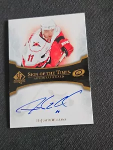 2007-08 UD SP AUTHENTIC JUSTIN WILLIAMS ST-JW SIGN OF THE TIMES AUTO AUTOGRAPH - Picture 1 of 2