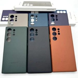 Luxury OEM Eco-Leather Case For Samsung Galaxy S24 Ultra Slim Shockproof Cover - Picture 1 of 30
