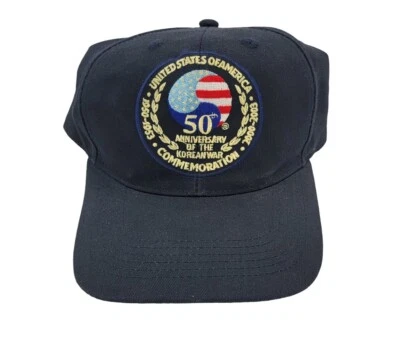 2003 USA 50th Anniversary of Korean War Hat Commemorative Patch Snapback Cap - Image 1 of 4