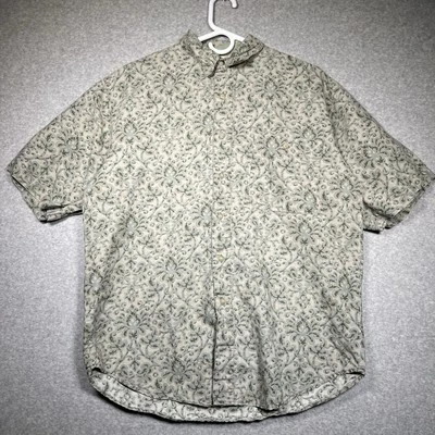 Vtg 90s Bugle Boy Paisley Look  All Over Pattern Button Up Size M Y2k - Image 1 of 4