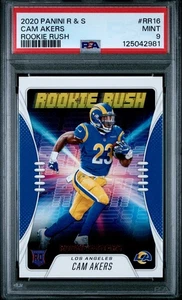 PSA 9 Cam Akers - Panini Rookies & Stars Rookie Rush 2020 #RR-16 (RC) - Imagen 1 de 2