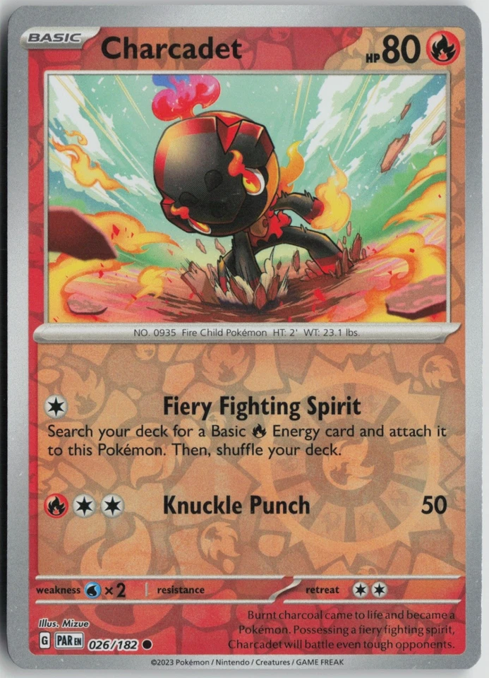 Charcadet - 026/182 Common SV04: Paradox Rift NM Reverse Holo - Image 1 of 2
