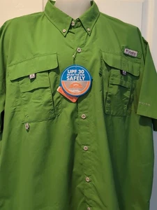 NUEVO CON ETIQUETAS Columbia PFG Bahama II HOMBRE XL VERDE Ventilado Camisa de Pesca con Botones - Imagen 1 de 9