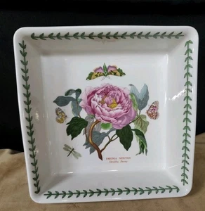 Portmeirion 1982 Mark Botanic Garden 9.75” Square Baking Casserole Shrubby Peony - Picture 1 of 12