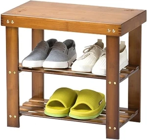 Shoe Rack for Entryway Two-Layer Shoe Stool 20" x 10" x 16" - Picture 1 of 3