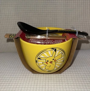Pikachu pokemon Ramen Bowl And Spoon - Picture 1 of 3