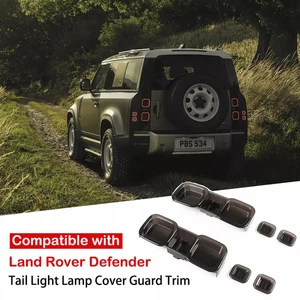 For LR Defender 110 90 2020-2023 smoked black Rear Tail Light Lamp Cover Trim 6X - Picture 1 of 8