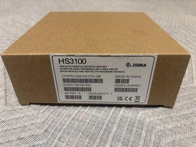 Zebra HS3100 Bluetooth Headset HS3100-OTH-SB ~ Genuine - Image 1 of 2