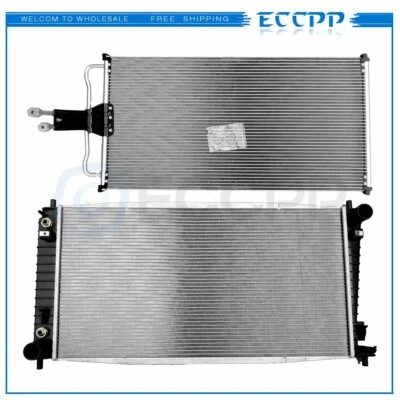 Aluminum Radiator & AC Condenser Cooling Kit For 2005-2008 Ford F-150 4.2L - Image 1 of 4