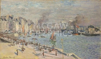 Puerto de Le Havre 1874, Claude Oscar Monet, impresión artística de decoración de pared 11" x 14" 2615 Foto 1 de 2