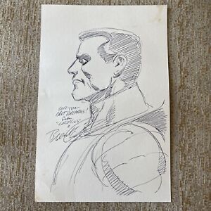 Brent Anderson signed autograph 7x10.5 Colossus Marvel Original Sketch