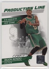 2010-11 Donruss Production Line Die-Cut Stats Materials /399 Rajon Rondo #44