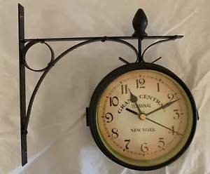 Grand Central Terminal New York Hanging Bracket 2 Sided Station Clock - Picture 1 of 7