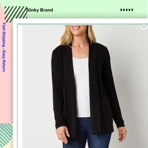 Slinky® Brand Jacket Open Cardign, Black, Size XS - Picture 1 of 2
