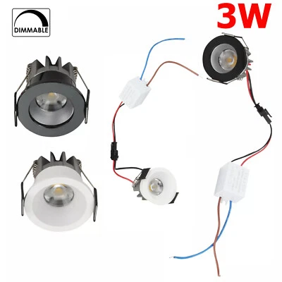 3W LED COB Downlight With Driver Dimmable Recessed Neutral White Home - Image 1 of 4