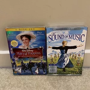 Julie Andrews Sound of Music Mary Poppins 45th Anniversary DVD Blu-Ray Movies - Picture 1 of 14
