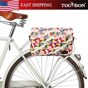 Borsa telaio bici tela TOURBON custodia tubolare superiore manubrio borsa a tracolla - Foto 1 di 24
