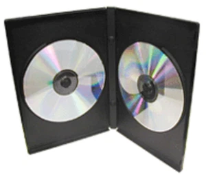 CD/DVD movie video standard black double cover case storage box . - Afbeelding 1 van 3
