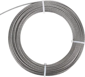200Ft 1/8 Stainless Steel Cable Wire Rope Aircraft Cable Railing Decking 7x7 DIY - Picture 1 of 5