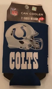 NFL Indianapolis Colts Logo 2-Sided Design Flip Can Koozie Holder Collapsible - Picture 1 of 2
