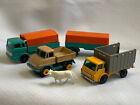 Matchbox Lesney Vtg Car Lot 1:64 Mercedes Truck & Trailer Cattle Truck Unimog