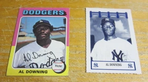 Al Downing Lot of 2 DIFFERENT Trading Cards MLB Baseball Yankees, Dodgers - Picture 1 of 2