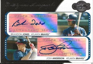 2008 Topps Co-Signers Dual Autograph (Brandon Jones-Josh Anderson)