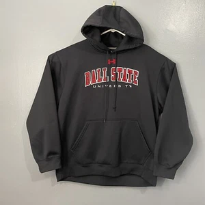 Under Armour Hoodie Herren XLarge Ball State Cardinals schwarz rot Pullover Fußball - Bild 1 von 12